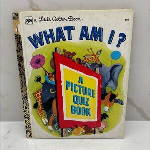Vintage Little Golden Book 'What Am I?' Picture Quiz Book Hardcover